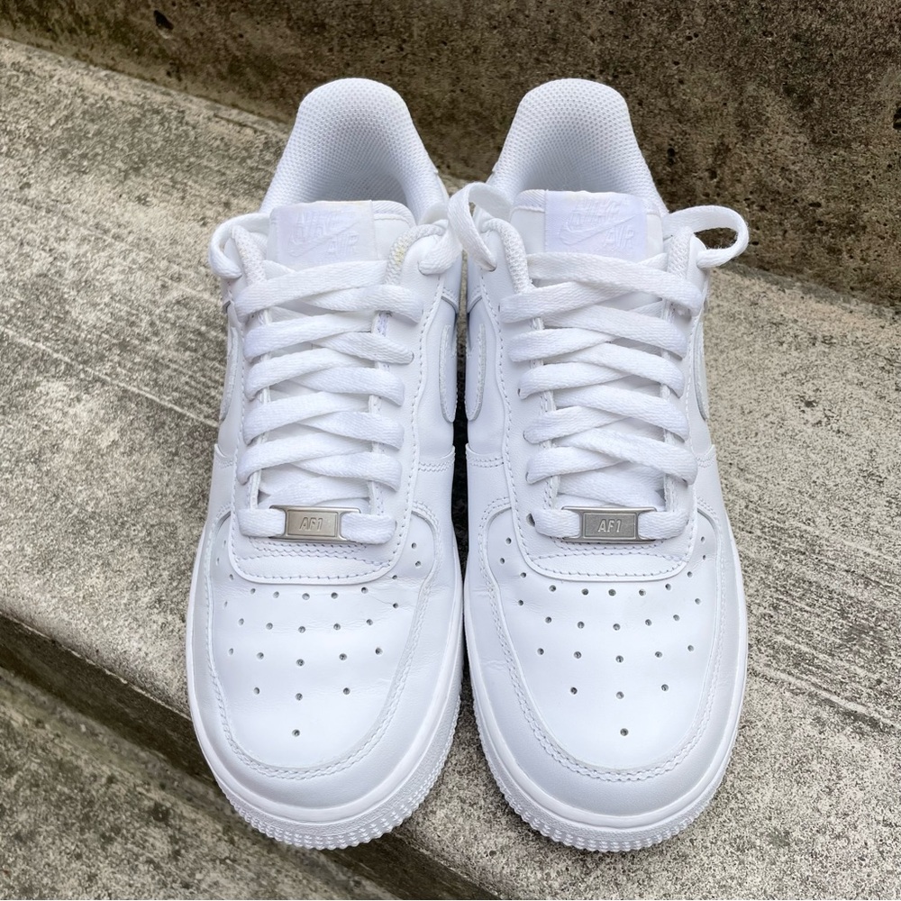 Nike Air Force 1 Sneakers White Women’s Size US 6.5 EUR 37 CM 23.5 Authentic - Picture 4 of 7